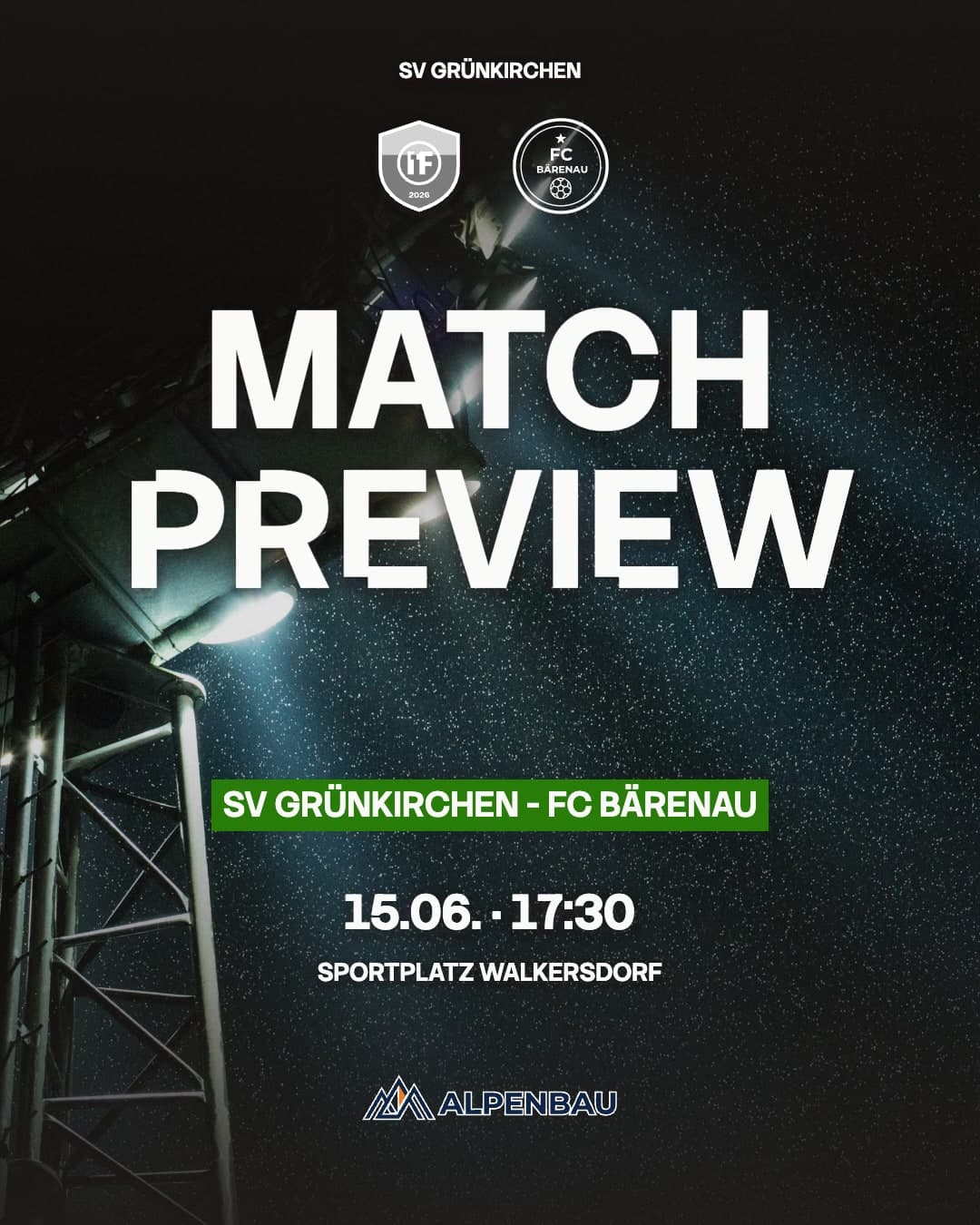 Dieselbe Matchday-Vorlage im Look eines ersten Vereins